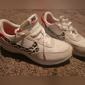 Womens Nike Waffle Debut with Leopard accent